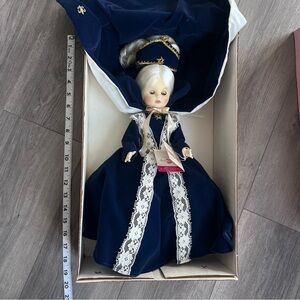 Royal House Of Dolls vintage doll By Miss Elsa  16" Royal Blue Velvet Blonde